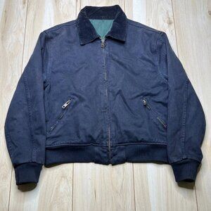 J. Galt Shanghai Mens Blue Long Sleeve Full Zip Modern Look Bomber Jacket Size S